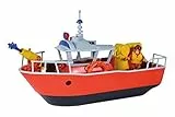 Simba - Feuerwehrmann Sam Titan Feuerwehrboot, 32 cm, mit Sam Actionfigur, ab 3 Jahren