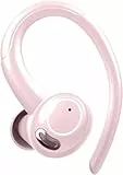 Csasan Bluetooth Kopfhörer Sport, In-Ear Bluetooth 5.3 Kopfhörer mit Ohrhaken, 48Std 3D Stereo CVC 8.0 HD Anruf Kopfhörer Kabellos mit HD Mic, Touch Control, LED-Anzeige, IP7 Wasserdicht Ohrhörer Rosa