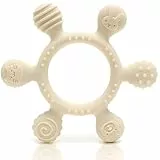 CAJA Beißring Baby BPA freie Zahnungshilfe Beißspielzeug aus Silikon Greifring mit Motiven sicheres sensorisches Babyspielzeug Geschenkidee zur Geburt Jungen Mädchen (complexion)