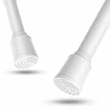 MEISENBERG Vorhangstange ohne Bohren 320-370cm, Weiß, Ø 32 mm, Gardinenstange zum Klemmen - Spannstange - Klemmstange für Fenster, Dusche und Trennwand