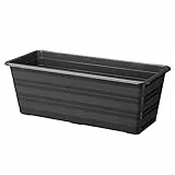 VERDENIA Blumentopf Draco - Balkonblumentopf - Blumenkübel - Dekorativer Topf für Pflanzen für Außenbereich - Pflanztopf aus Kunststoff - Balkon Garten Viele Farben - 40x17,1x14cm - Anthrazit