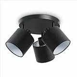 Paco Home Wandleuchte Innen Wandlampe Deckenlampe LED Lampe Lampenschirm Metall Wohnzimmer Esszimmer Schlafzimmer Modernes Design Uni Schirm Stoff E14