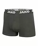 JAKO Herren Boxershorts Basic 2er-Pack, Anthrazit, L