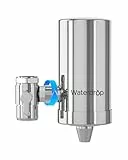 Waterdrop WD-FC-06 Wasserfilter Wasserhahn aus Rostfreiem Stahl, Kohleblock Wasserfiltersystem, Leitungswasserfilter, Entfernt Chlor, Schwermetalle und Schlechten Geschmack (1 Filter Enthalten)