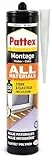 Pattex Montagekleber All Materials, stark haftender Alleskleber, Kraftkleber für innen & außen, Kleber für saugende und nichtsaugende Materialien, 1 x 450g
