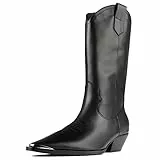 L37 HANDMADE SHOES Damen Full Moon HIGH Mid Calf Boot, Black, 35 EU