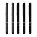 Eingabestift 5 Stück i-Pad Stift Stylus Pen i-Pad Pencil für iPhone Samsung Galaxy Xiaomi Redmi Google Pixel Motorola Nothing Phone Tablets und Alle Touchscreen, Schwarz
