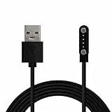 OcioDual USB-Ladekabel für Smartwatch Universalmodell 4-polig 7.8 mm Magnetfuß-Verschiedene Smartwatch-Modelle.Schwarz