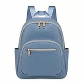 JIANLINST Rucksack Damen Klein PU Leder Cityrucksack Mini Rucksacktasche Wasserdicht Tagesrucksack Frauen Kleiner Tasche Daypack Haze blue