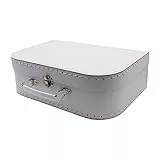 GICO Pappkoffer weiß zum selber Gestalten für Geschenke - Geschenkverpackung oder zum Basteln (L)