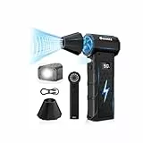 XJUGEZ Elektrische Staubgebläse mit Anzeige,130.000 U/min Druckluft Staubgebläse mit LED-Zusatzlicht und 3-Modus-Taschenlampe, 4-Gang-Mini-Gebläse im Stern-Design für PC, Hausreinigung, Auto, Schnee