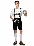 LEG AVENUE Damen Bayerische Lederhose Halloween-Kostüm, Schwarz, M