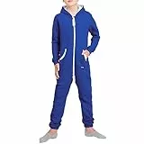 Basisstoff Yuppie Kinder Jumpsuit Jungen Mädchen Overall Blau Gr. 134-140