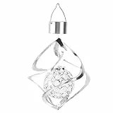 LEDMOMO Solar Wind Chimes Licht, Rotierenden Bunten Farbwechsel im Freien Wasserdichte Lampe LED Windspiel, Garten Rasen Balkon Veranda Fenster dekoratives Licht (Silber)