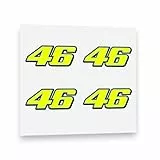 Valentino Rossi Aufkleber Gelb fluoreszierend 46 Vinyl Abziehbild 2013 (4 x 5cm)