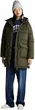 Tommy Jeans Damen Daunenmantel Midi Puffer mit Kapuze, Grün (Fatigue Green), XXS