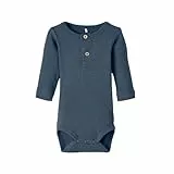 NAME IT Baby-Jungen NBMKAB LS Body NOOS Langarmbody, Bering Sea/Detail:Melange, 86
