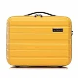 WITTCHEN COMODO Line Kosmetikkoffer Reisegepäck Kulturbeutel Kosmetiketui aus ABS Kosmetiktasche Damen Reiseetui Abnehmbarer Trageriemen Größe XS Gelb