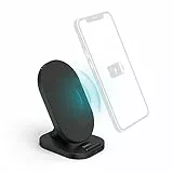 Hama Wireless Charger, induktive Ladestation, 10W (Qi Ladestation, Handy, Schnellladegerät, Fast Charge, kabellos Laden, Induktions Ladegerät) schwarz