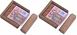 LOGOPLAY Money - Der Geldschein-Tresor - für Geldgeschenke in schöner Verpackung - Trickkiste - Denkspiel - Knobelspiel - Geduldspiel - Logikspiel aus Holz (Packung mit 2)