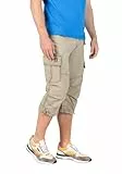 Timezone Herren 3/4 Cargo Hose Loose MILESTZ Short Mid Waist Loose Fit W30-W40, Größe:W 34, Farbe:1212-2028 Washed Beige