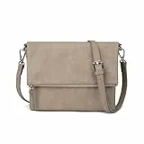 Gladdon Umhängetasche damen,Schultertasche mit Reißverschluss, Crossbody Tasche, Leder Handtasche Klein, Daypack…