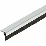 Gedotec Tür-Bodendichtungen als Kälte- und Insektenschutz | 1 Stück - Profil-Dichtung | Länge: 1 m | Türdichtung Aluminium - schwarz | zum Abdichten von Türen | Bürstendichtung zum Schrauben