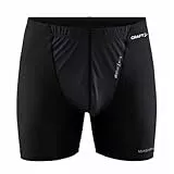 Craft Herren Active Extreme X Wind Boxershorts | M Funktionsunterwäsche Windundurchlässig Fahrradunterhose Baselayer-Unterwäsche, Schwarz/Granit, M EU