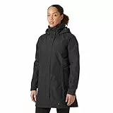 Helly Hansen Damen Aden Langer Regenmantel, Schwarz, XL
