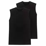 Schiesser Herren Muscle Shirt ohne Arm 0/0 Doppelpack Box - 228010, Größe Herren:L, Farbe:schwarz