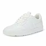 Amazon Essentials Damen Niedrige Sneaker, Tennisschuh, Retro, Weiß, 38.5 EU