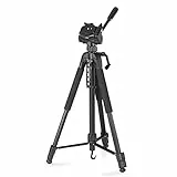 Hama Stativ Kamera Action 170 3D (Tripod mit 62-170cm Höhe, Fotostativ inkl. Handy-Halterung und Tablet-Halterung, Dreibeinstativ mit 3-Wege-Kopf, Spiegelreflexkamera Stativ mit Tasche) schwarz
