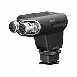 Sony ECM-XYST1M Stereomikrofon für Kameras & Camcorder mit Multi-Interface-Zubehörschuh (120-Grad-Sound, Mikrofonausgang, Vlogging, passend für u.a A9, A7, A6000 Serien, RX100 Serien) schwarz