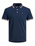 Jack & Jones Herren Jjepaulos +Fit Polohemd, Navy Blazer, 5XL Große Größen EU