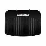 George Foreman 25820 Großer Grill – vielseitige Grillplatte, Kochplatte und Toastiemaschine mit verbesserter Antihaftbeschichtung und schneller Aufheizung, schwarz