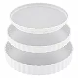 Priksia 3 Stück Drehteller Organizer, Küchen Kühlschrank Organizer, 360° Lazy Susan Drehbares Gewürzregal, Drehplatte Gewürzhalter Organizer für Küche Lagerregal Speisekammer Schrank