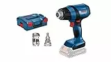 Bosch Professional 18V System Akku Heißluftgebläse GHG 18V-50 (inkl. Reflektordüse, 32x 33 mm, Reduzierdüse, 9 mm, L-BOXX, ohne Akku/ Ladegerät)