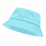 Yolev Fischerhut Damen Eimerhut Einfarbig Sonnenblende Bucket Hat mit UV Schutz Sonnen Hut Blau Faltbar Sommer Outdoor Sporthut Anglerhut Herren