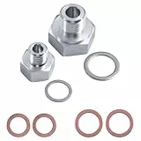 SPEEDWOX 2 Adapter für Öldrucksensor, M16, 1,5 und M12, 1,5 auf 1/8 Zoll (1,5 cm) bis 1/8 Zoll (3,5 cm), Austausch-Motor, NPT-Motor