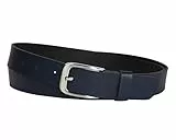 Vascavi Ledergürtel, 3 cm breit, Made in Germany, echt Leder Gürtel für Damen und Herren, kürzbar (95 cm Gesamtlänge 105 cm, Dunkelblau)