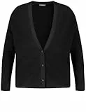 SAMOON Damen 532510-25504-1100 Strickjacke, Schwarz, 50 Große Größen EU