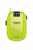 ABUS Kabelschloss Combiflex – Schloss zur Sicherung von Skiern, Helm, Kinderwagen und Gepäck – Break 85 – 85 cm lang – 1,5 mm stark – mit Zahlencode – Neongelb