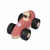 Korko E-Formel Kork-Spielzeugauto in Rot, Blau, Grün - Umweltfreundlich, leise, langlebig & sicher für Kinder (Rot)