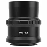 Akozon Teleskop Kamera Adapter 2 Zoll Astronomie Teleskop Verlängerungsrohr Kamera Adapter M48x0,75 mm M48-NEX Objektiv Adapter Ring T-Adapter für E-Mount Kamera