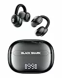 Black Shark T19 Open Ear Kopfhörer Kabellos Bluetooth Clip On Ohrhörer, 5g Leicht komfortabel, Adaptive Klangqualität für Musik und Spielmodi, 50H Akk, LED, DNN klare Anrufe, für Laufen Training