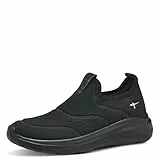 Tamaris Comfort Damen Slip On Sneaker zum Schlupfen Vegan, Schwarz (Black), 39 EU