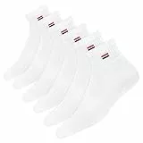 NAVYSPORT 6 Paar Sneaker Socken Herren Damen Sportsocken Quarter Socken (Weiß, EU 43-46)