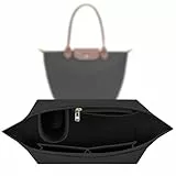 Sunshine smile Organizer für Longchamp Tasche,Organizer für Longchamp Pliage L,Tascheninnenorganizer,Taschenorganizer,Multi-Pocket Felt Handbag,Filz Taschenorganizer mit Mehreren Taschen
