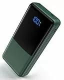 Coblob Power Bank 27000mAh, Powerbank Schnellladefunktion USB C PD 20W Fast Charge, Portable Charger für Samsung Galaxy iPhone Handy, Externe Handyakkus mit LED Display 2 Input & 3 Output (Dunkelgrün)