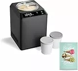 SPRINGLANE Eismaschine & Joghurtbereiter Erika 2,5 L mit selbstkühlendem Kompressor 250 W, Eiscrememaschine aus Edelstahl mit Kühl- und Heizfunktion, inkl. Rezeptheft + 2 Aufbewahrungsbehälter